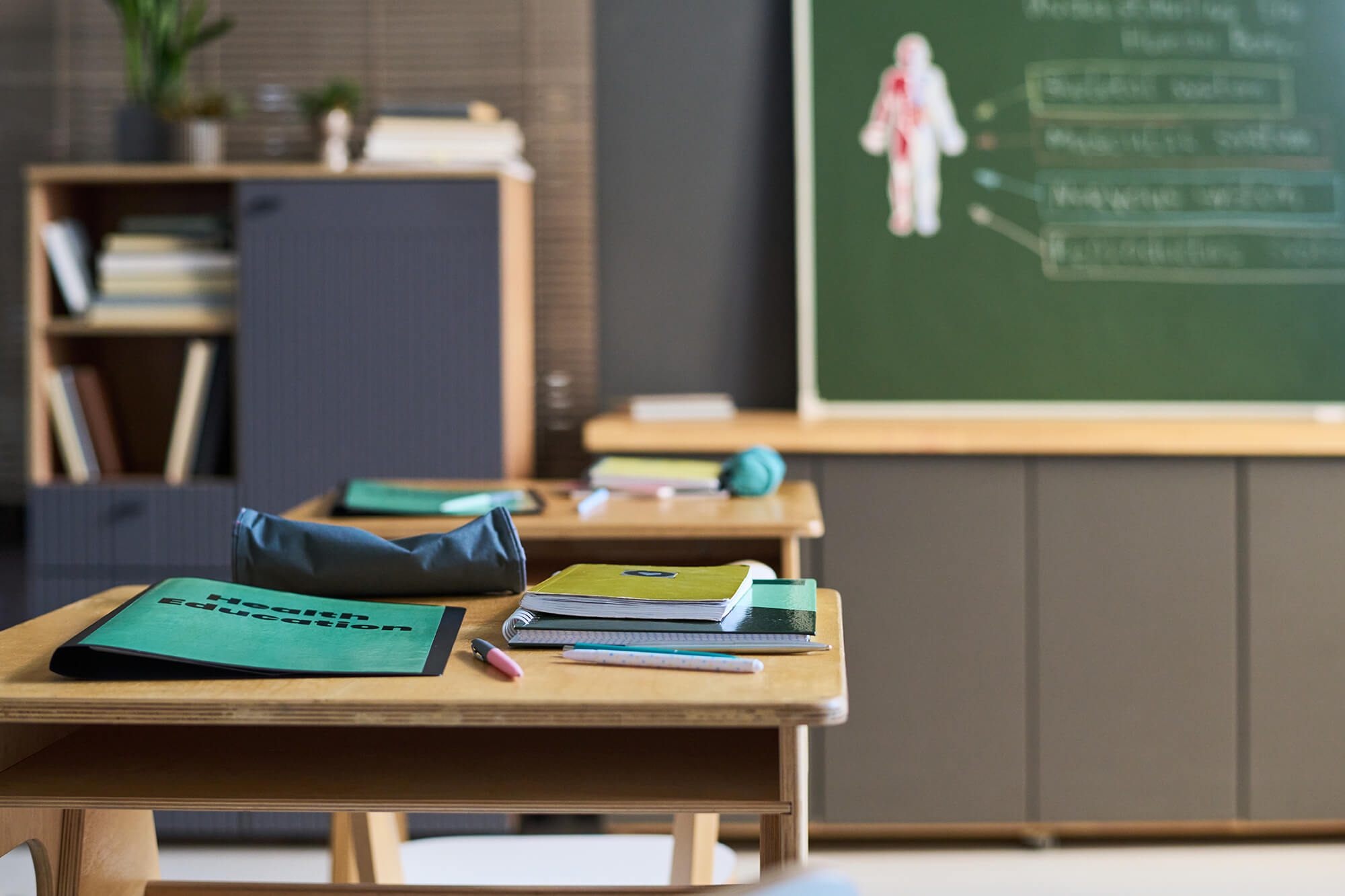 Classroom desks with health education book in scho 2026 03 24 20 05 44 utc